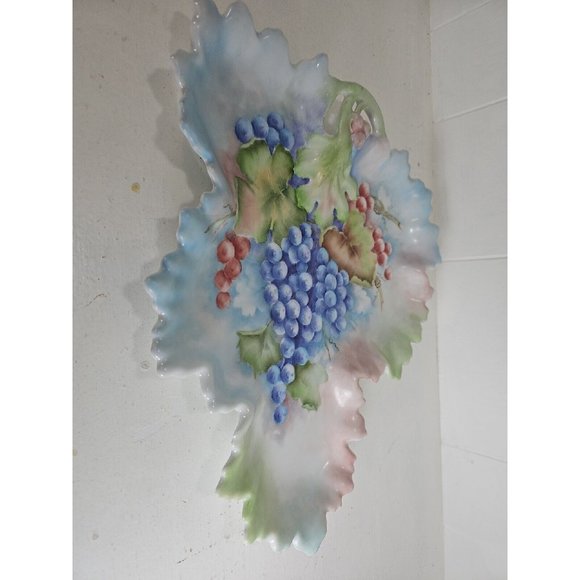 Gerold Porzellan Bavaria 13.5" Grapes  Leaves Serving Platter West Germany - Picture 2 of 5